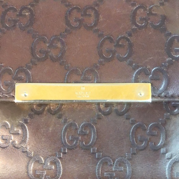 GUCCI Guccissima GG Brown Lambskin Bifold Wallet With Billfold & Coin Section - Picture 13 of 17